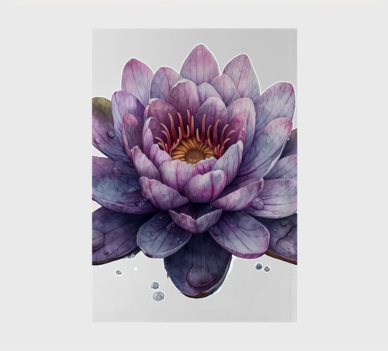 Water Lily Flower notebook by Bold Blooms
