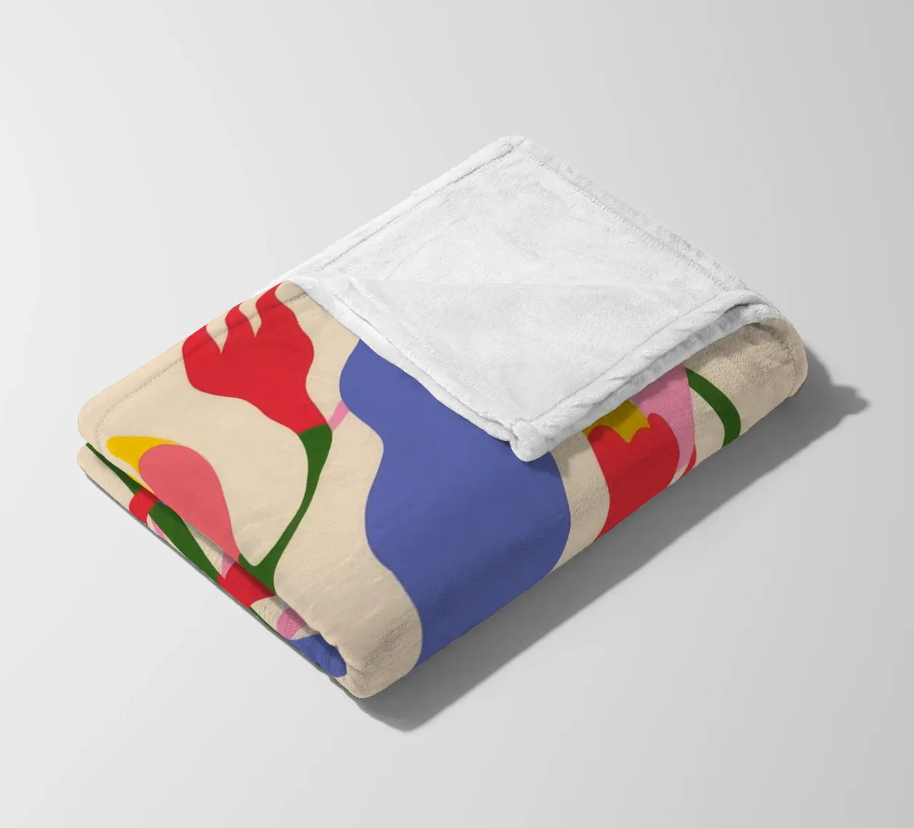Colorful Abstract Plant fleece blanket by Kamera Obskura