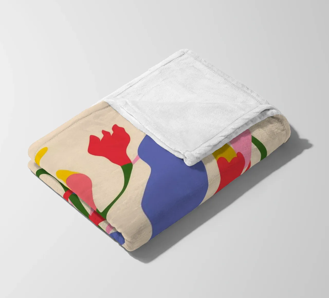 Colorful Abstract Plant fleece blanket by Kamera Obskura