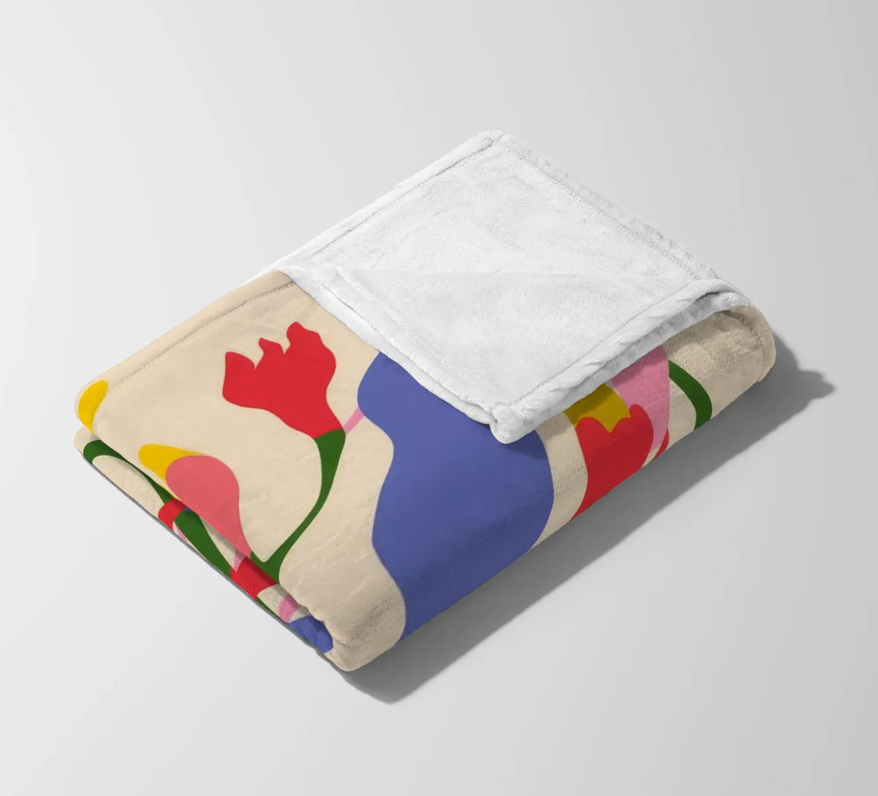 Colorful Abstract Plant fleece blanket by Kamera Obskura
