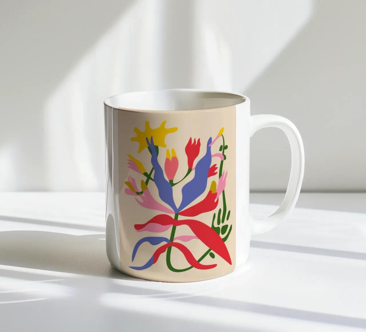 Pianta astratta colorata tazza in ceramica da Kamera Obskura