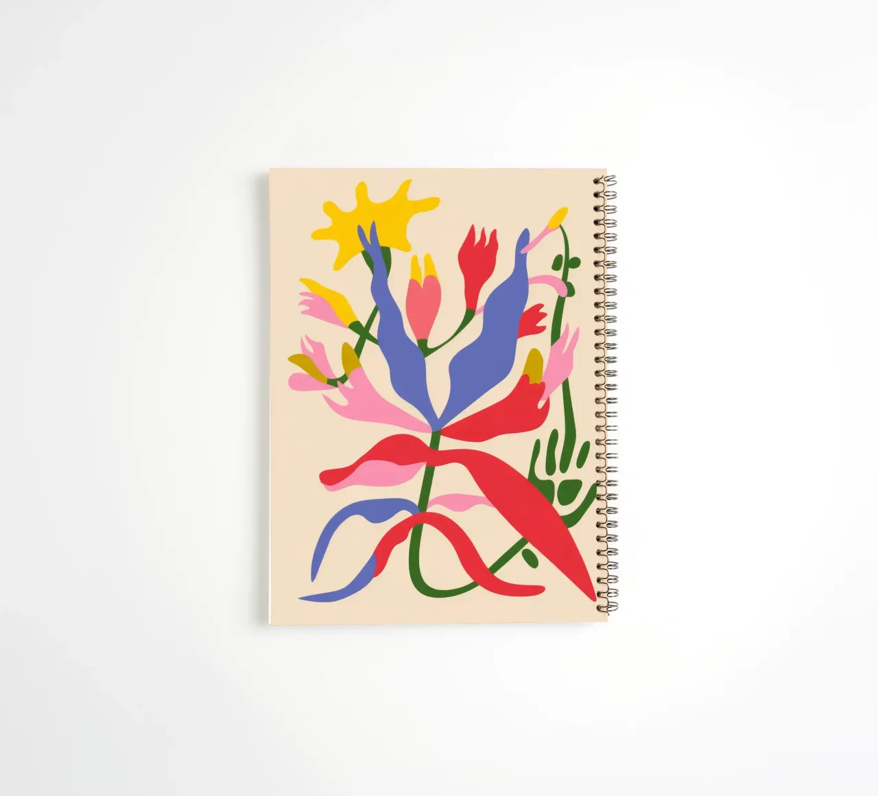 Colorful Abstract Plant spiral notebook by Kamera Obskura