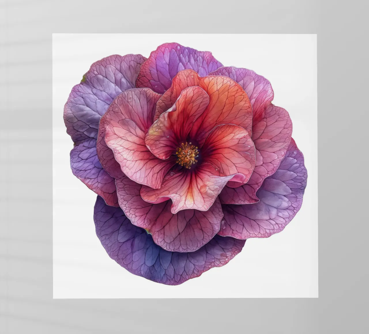 Fleur de bégonia en cire film rétro-éclairé de Bold Blooms