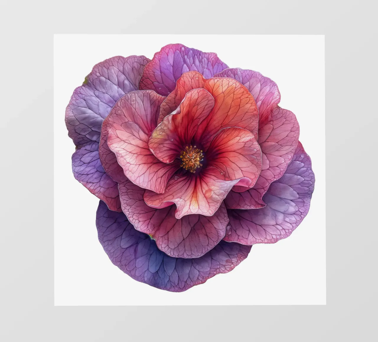 Fleur de bégonia en cire film rétro-éclairé de Bold Blooms