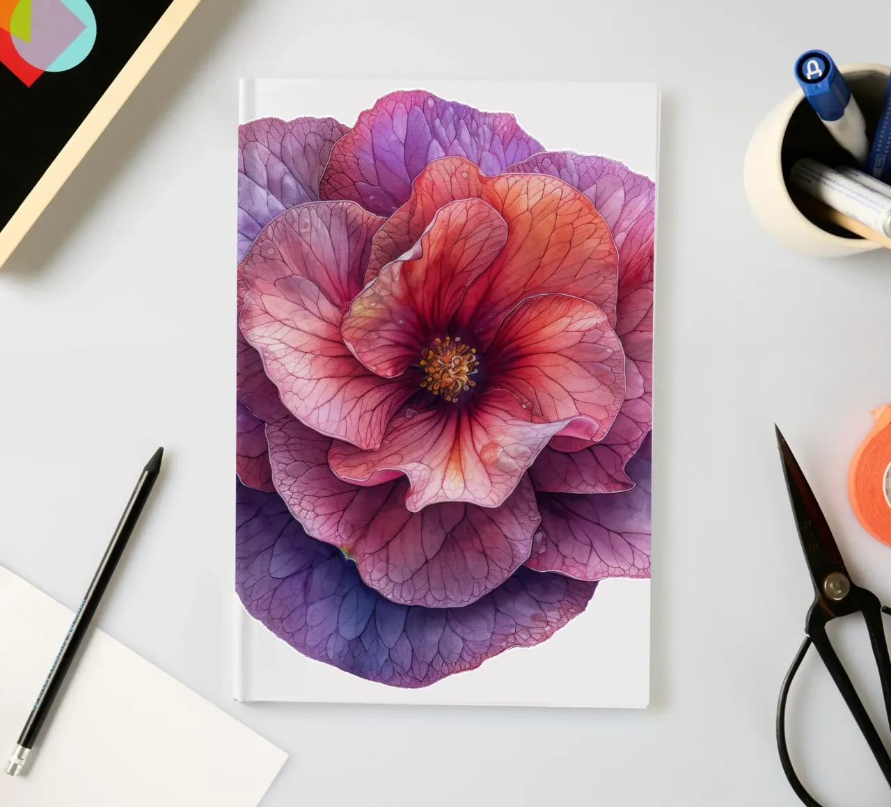 Wax Begonia Flower notebook by Bold Blooms