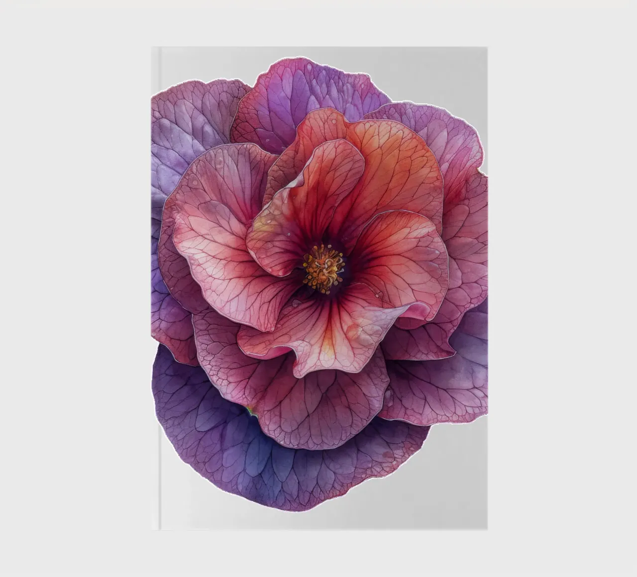 Wax Begonia Flower notebook by Bold Blooms