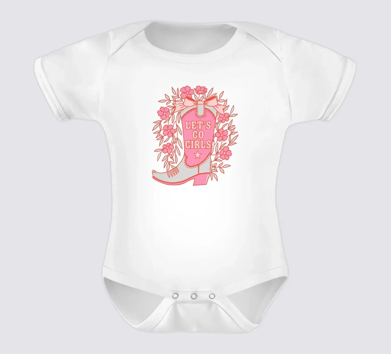 Los geht's Mädchen Kurzarm Babybody von cafelab