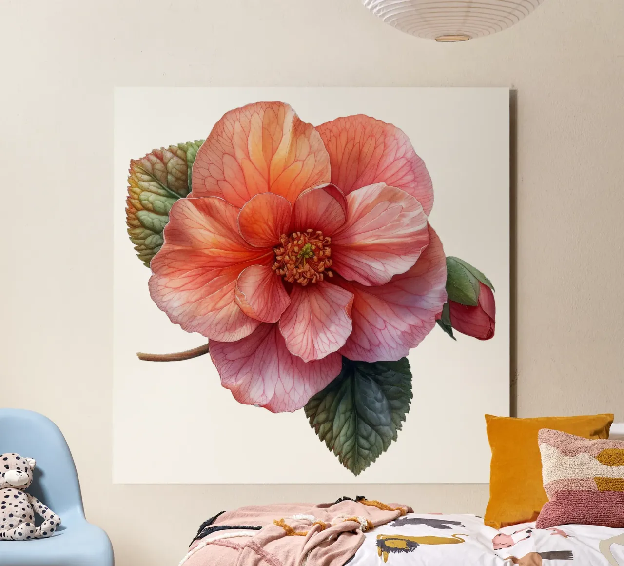 Wachs Begonie Blume Forex-Platte von Bold Blooms