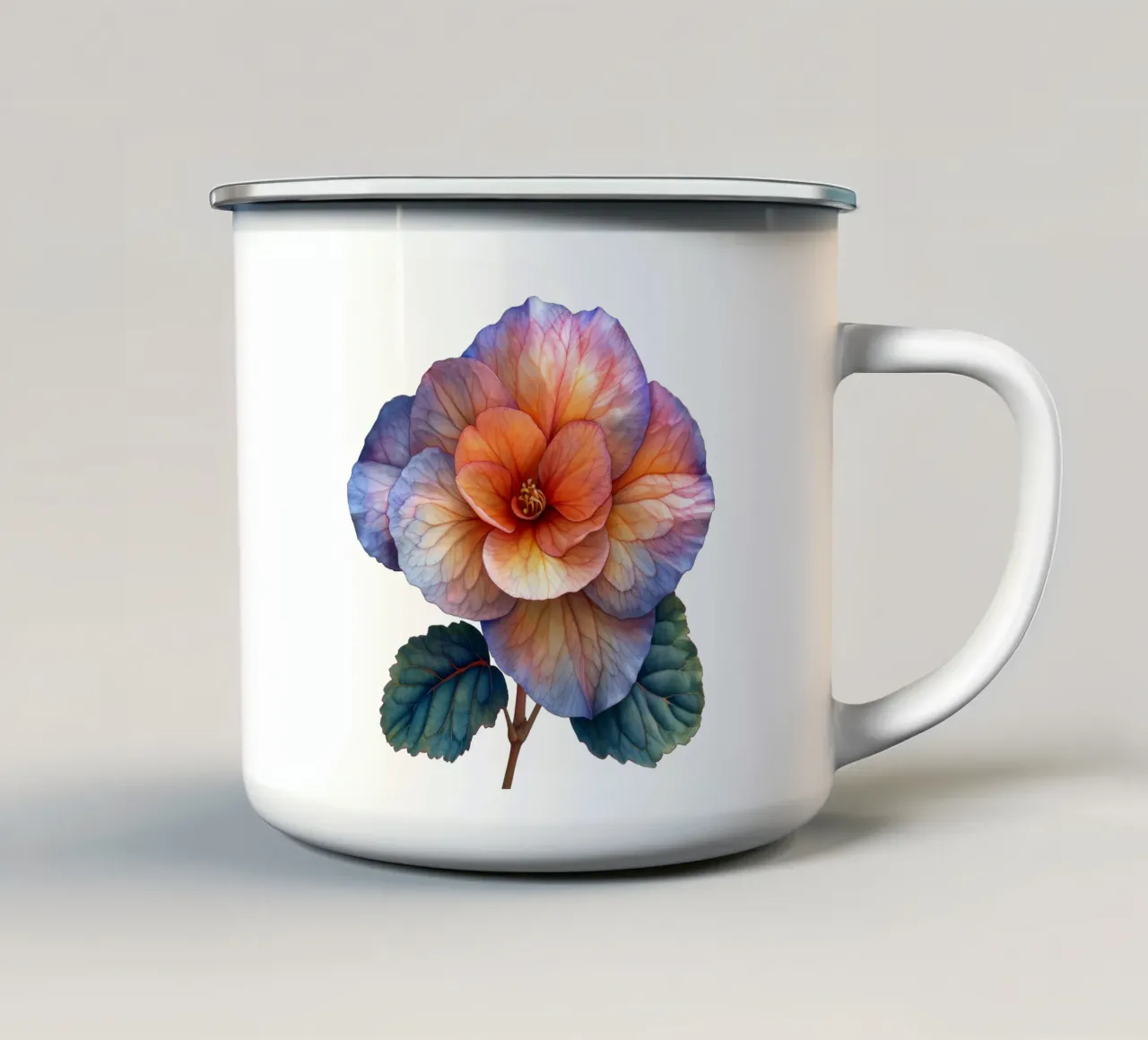 Fiore di Begonia di cera tazza in smalto da Bold Blooms