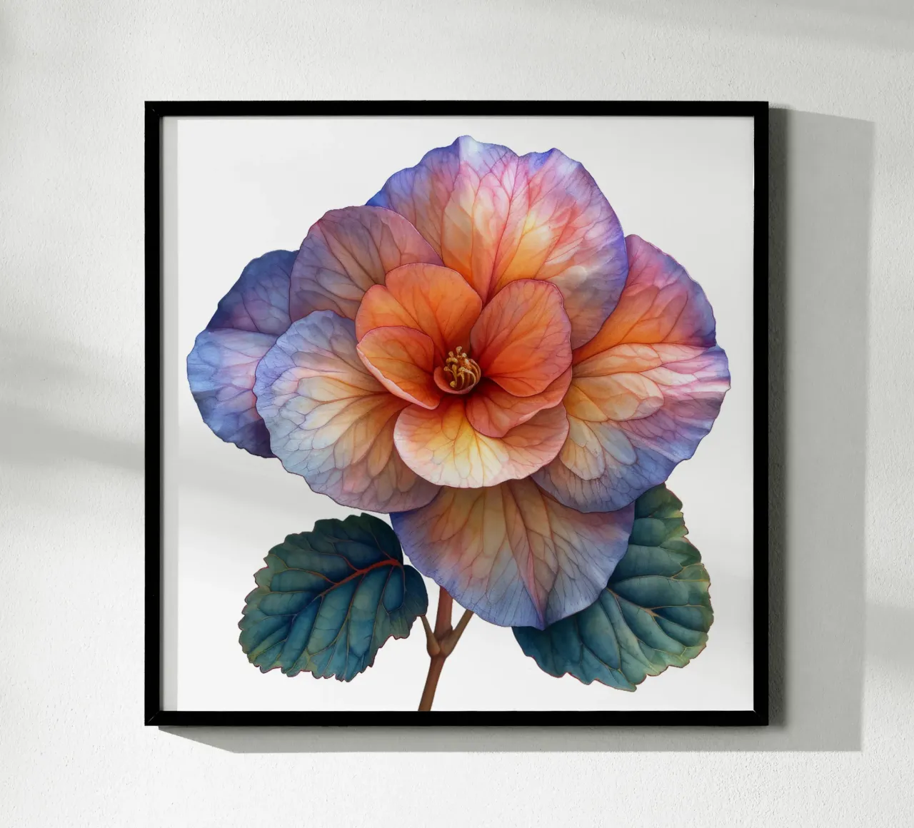Fiore di Begonia di cera poster con telaio in alluminio da Bold Blooms