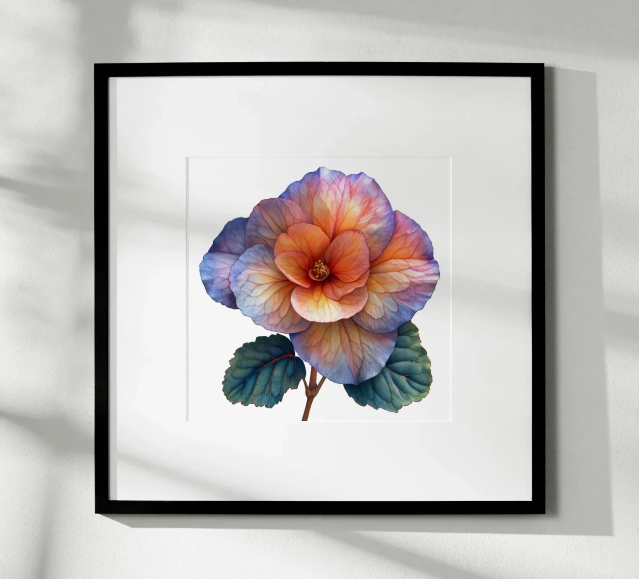 Fiore di Begonia di cera poster con telaio in alluminio da Bold Blooms