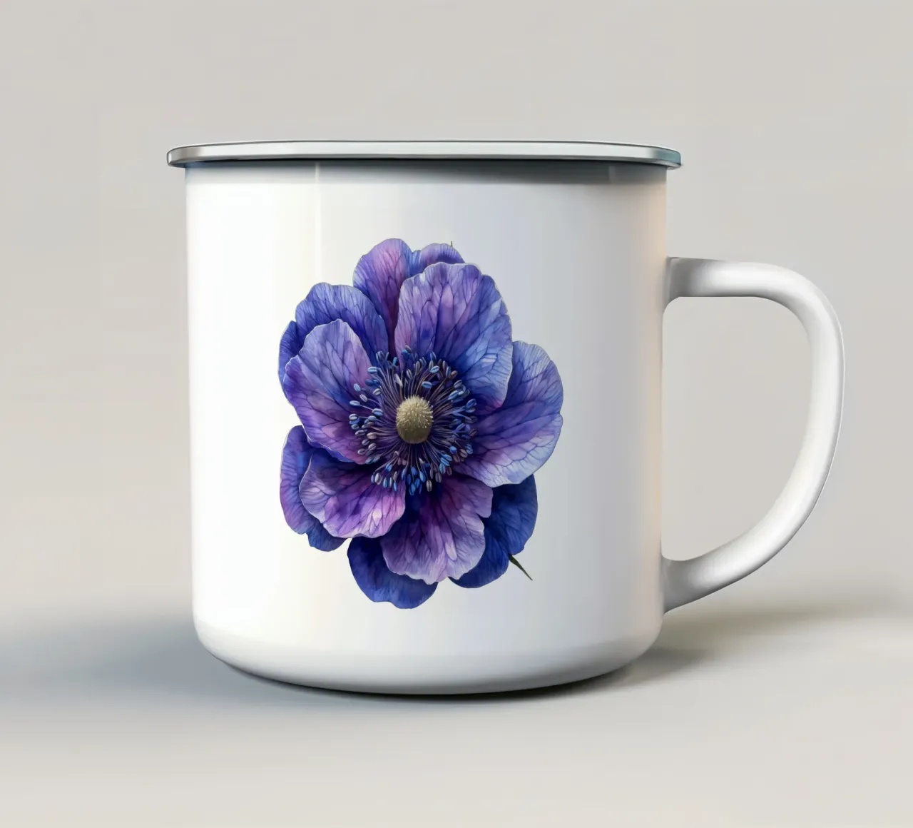 Fiore di vento tazza in smalto da Bold Blooms