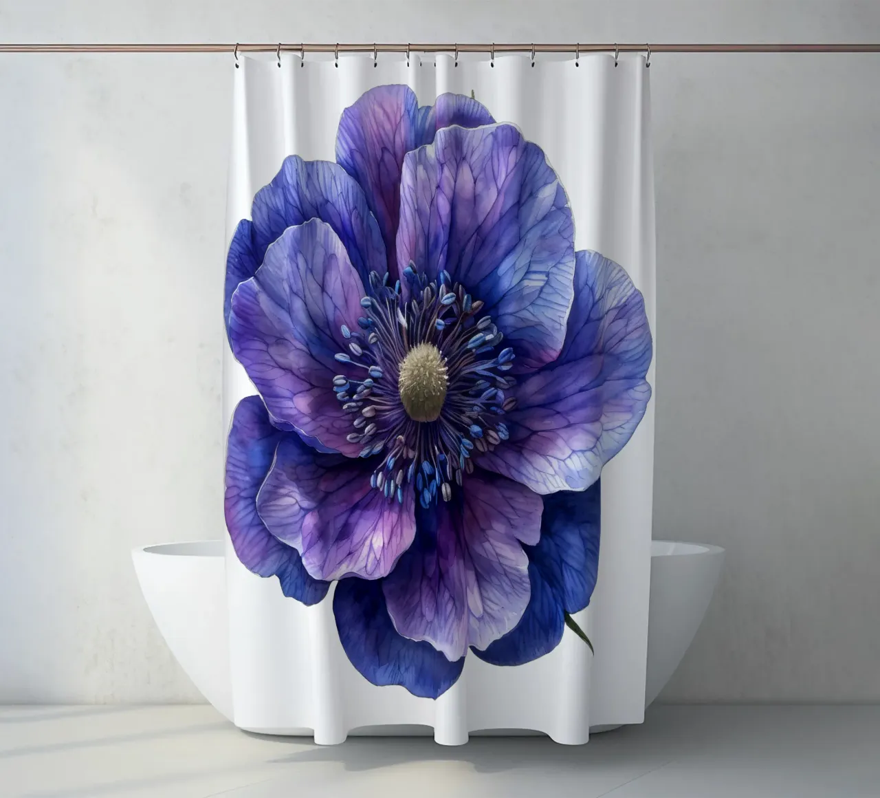 Fiore di vento tenda da doccia da Bold Blooms