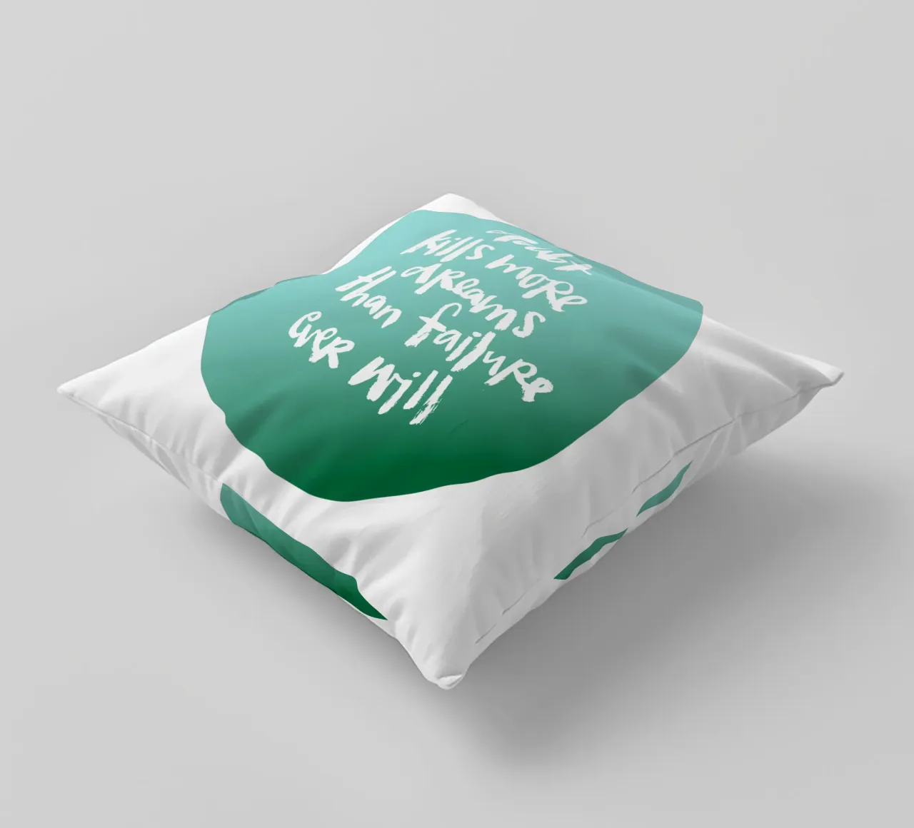 Doubt Kills More Dreams cuscino da Brushmeetspaper