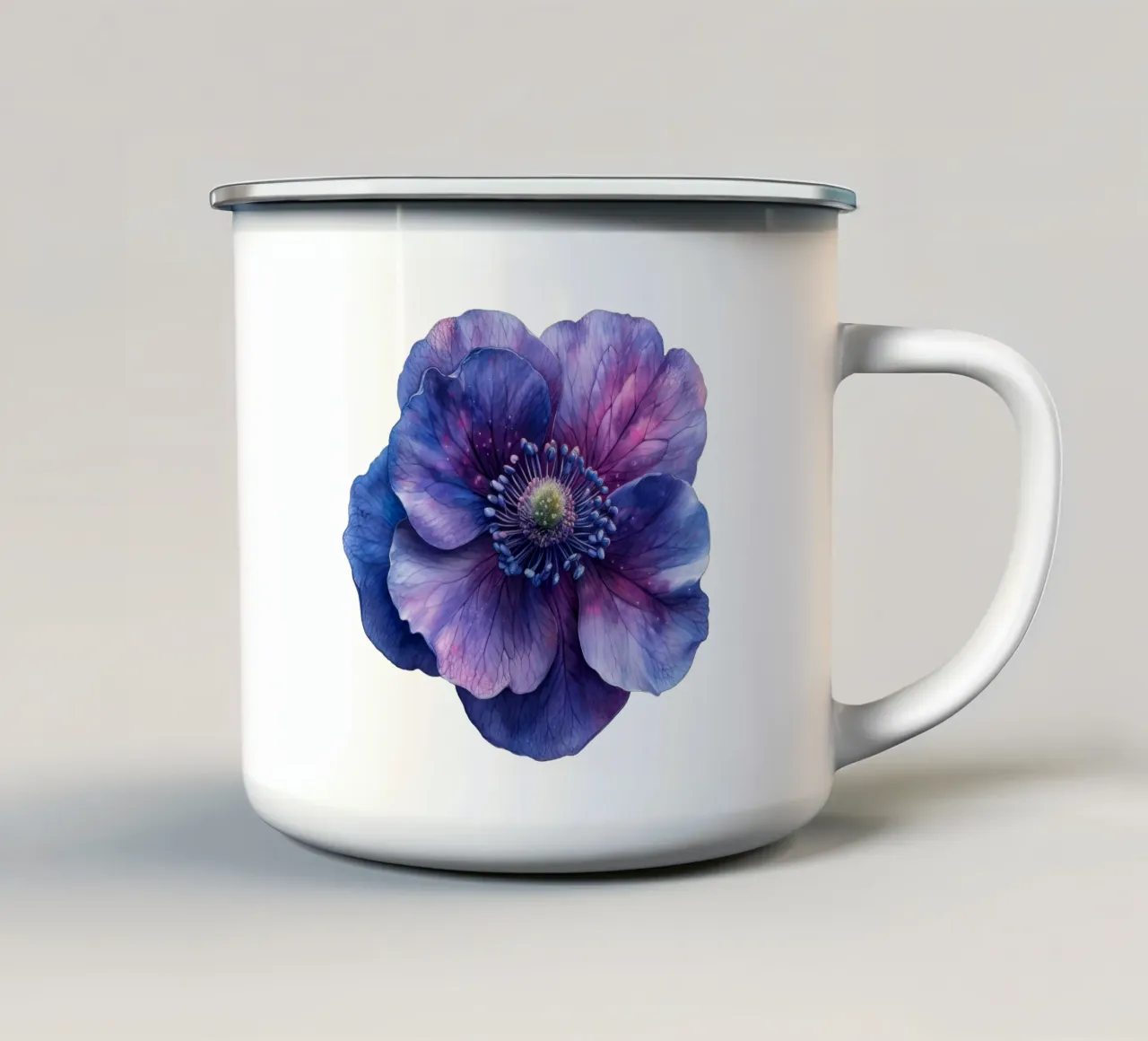 Fiore di vento tazza in smalto da Bold Blooms