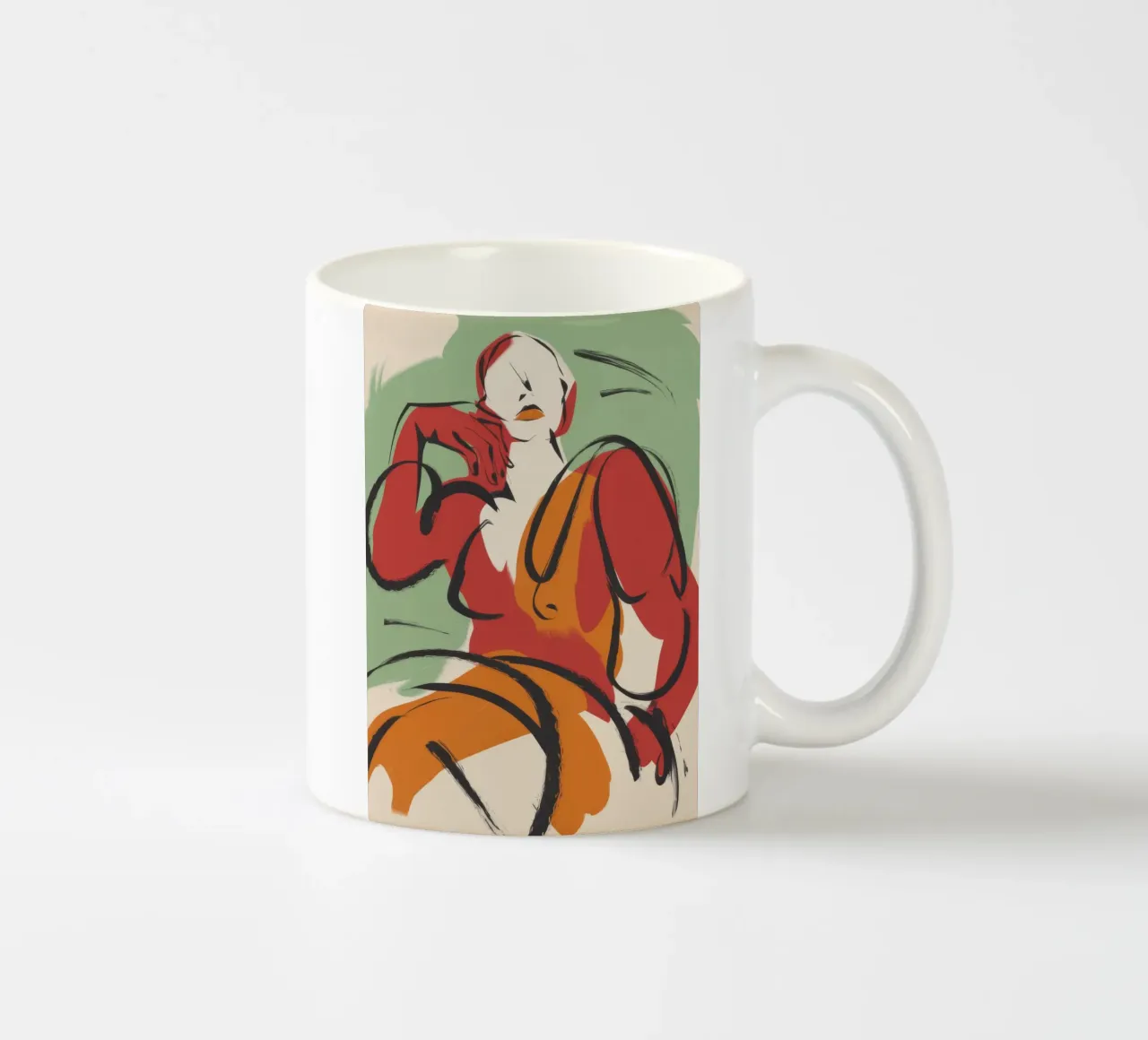 Posa in abito rosso tazza in ceramica da Kamera Obskura