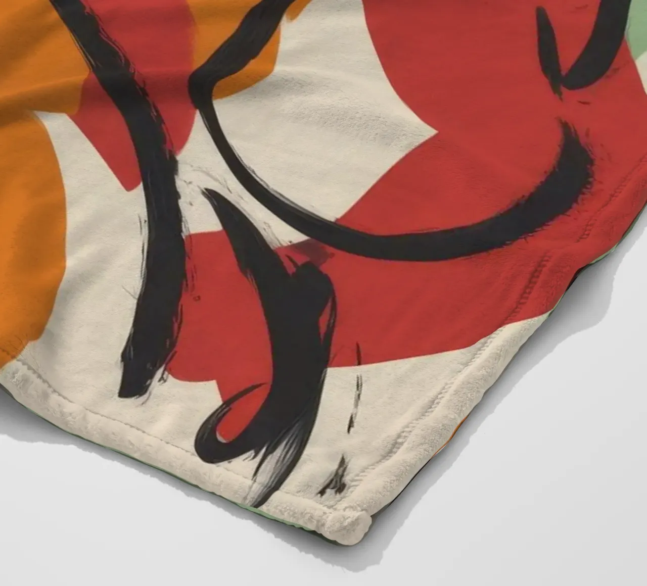 Posa in abito rosso coperta in pile da Kamera Obskura