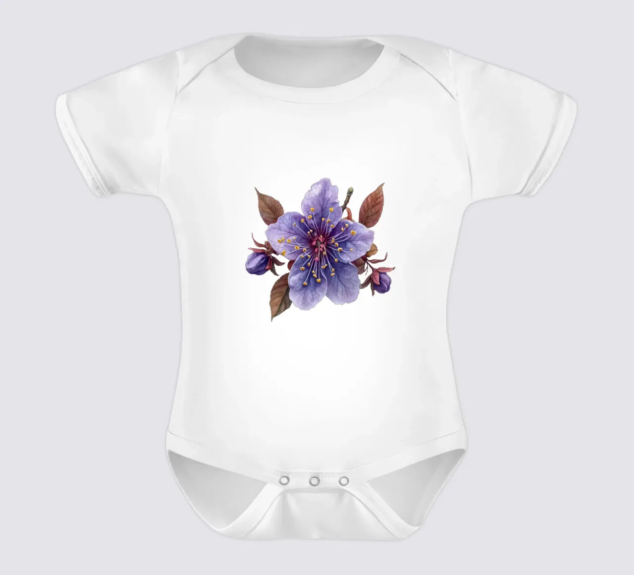 Fiore di amamelide body neonato maniche corte da Bold Blooms