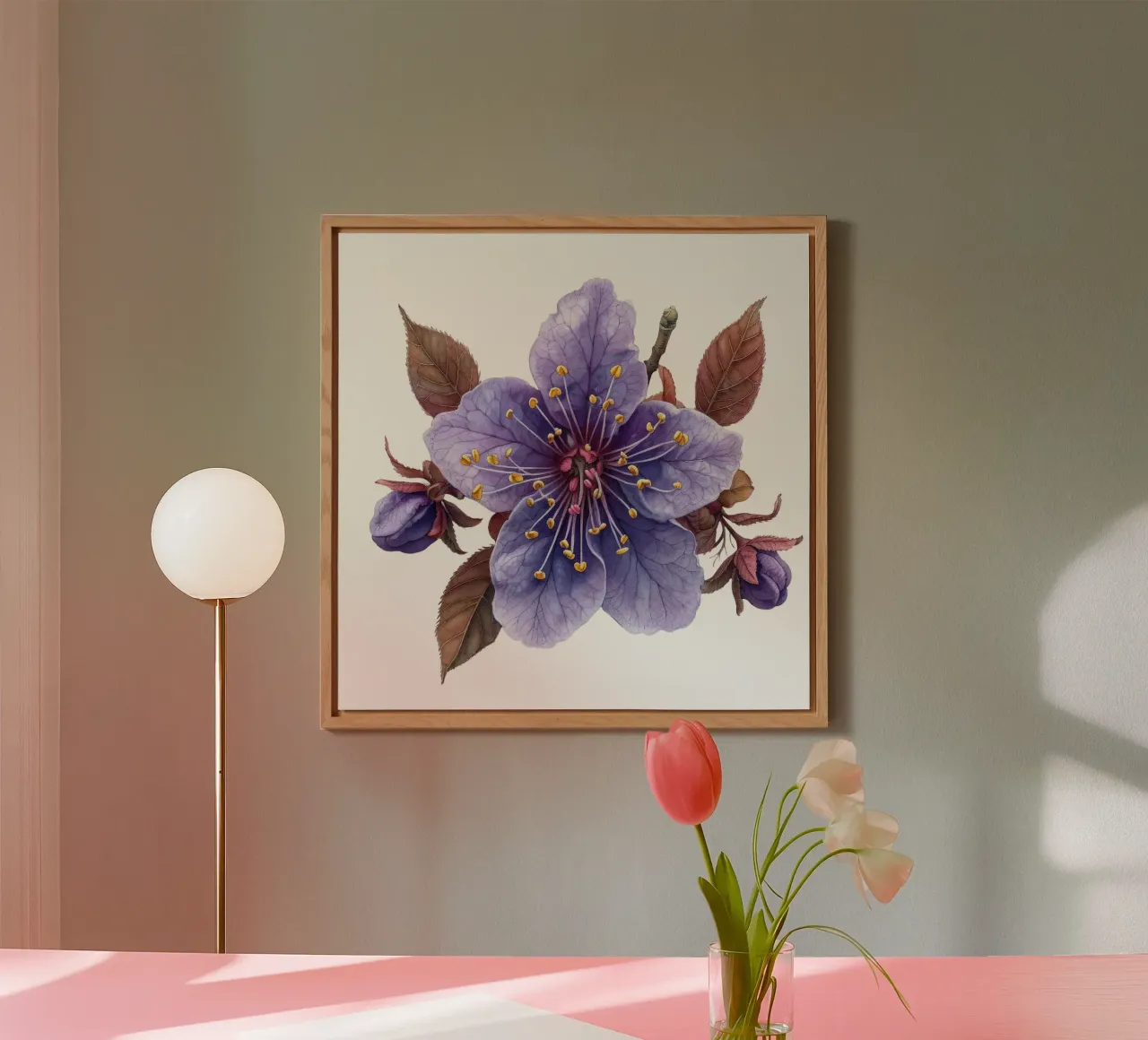 Fiore di amamelide alluminio dibond da Bold Blooms