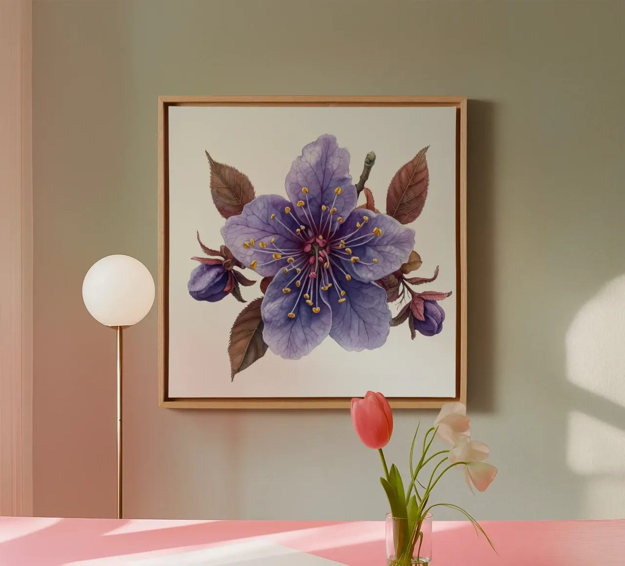 Fiore di amamelide tela con Cornice a cassetta da Bold Blooms