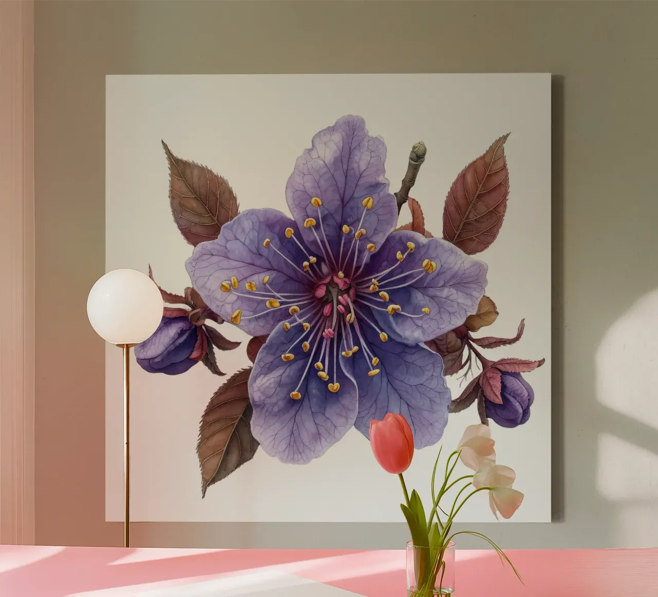 Fiore di amamelide tela con Cornice a cassetta da Bold Blooms