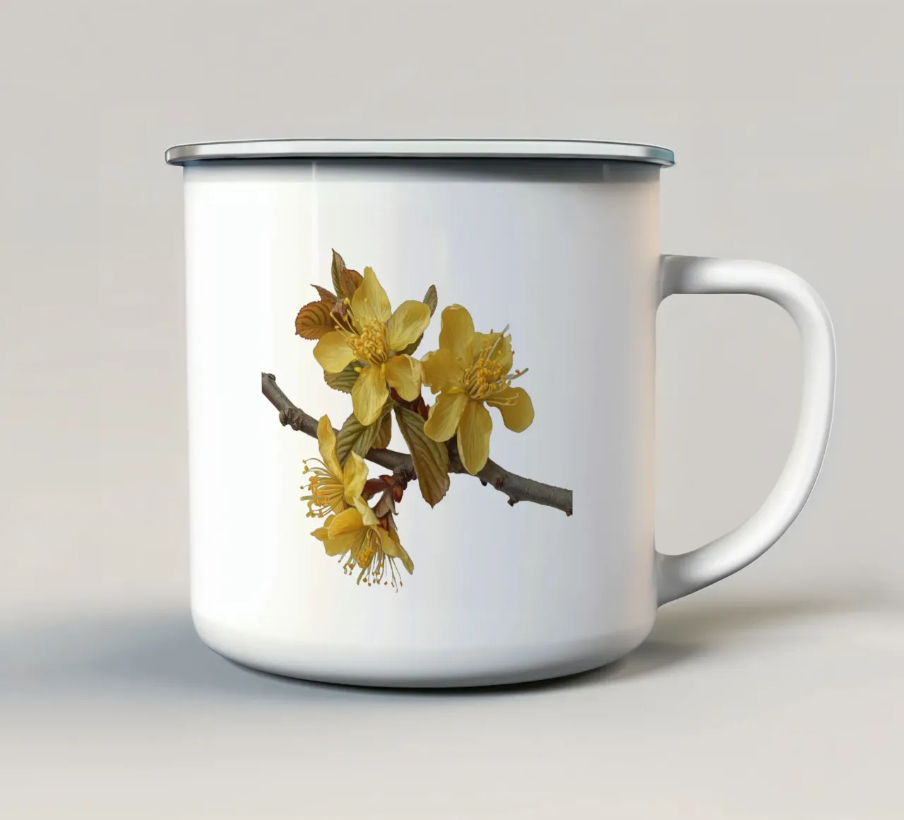 Fiore di amamelide tazza in smalto da Bold Blooms