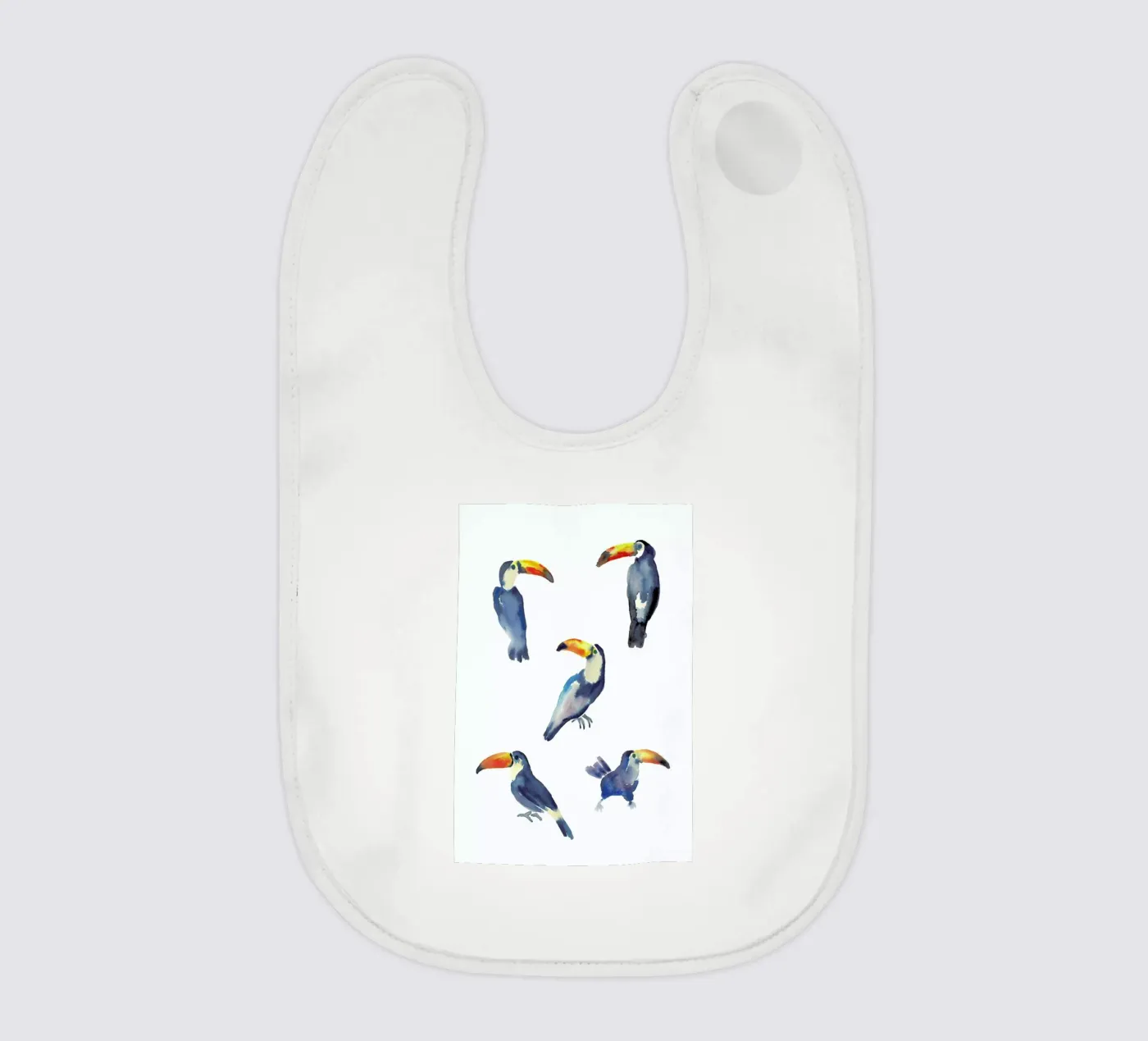 Toucan baby bib by Farina Kuklinski