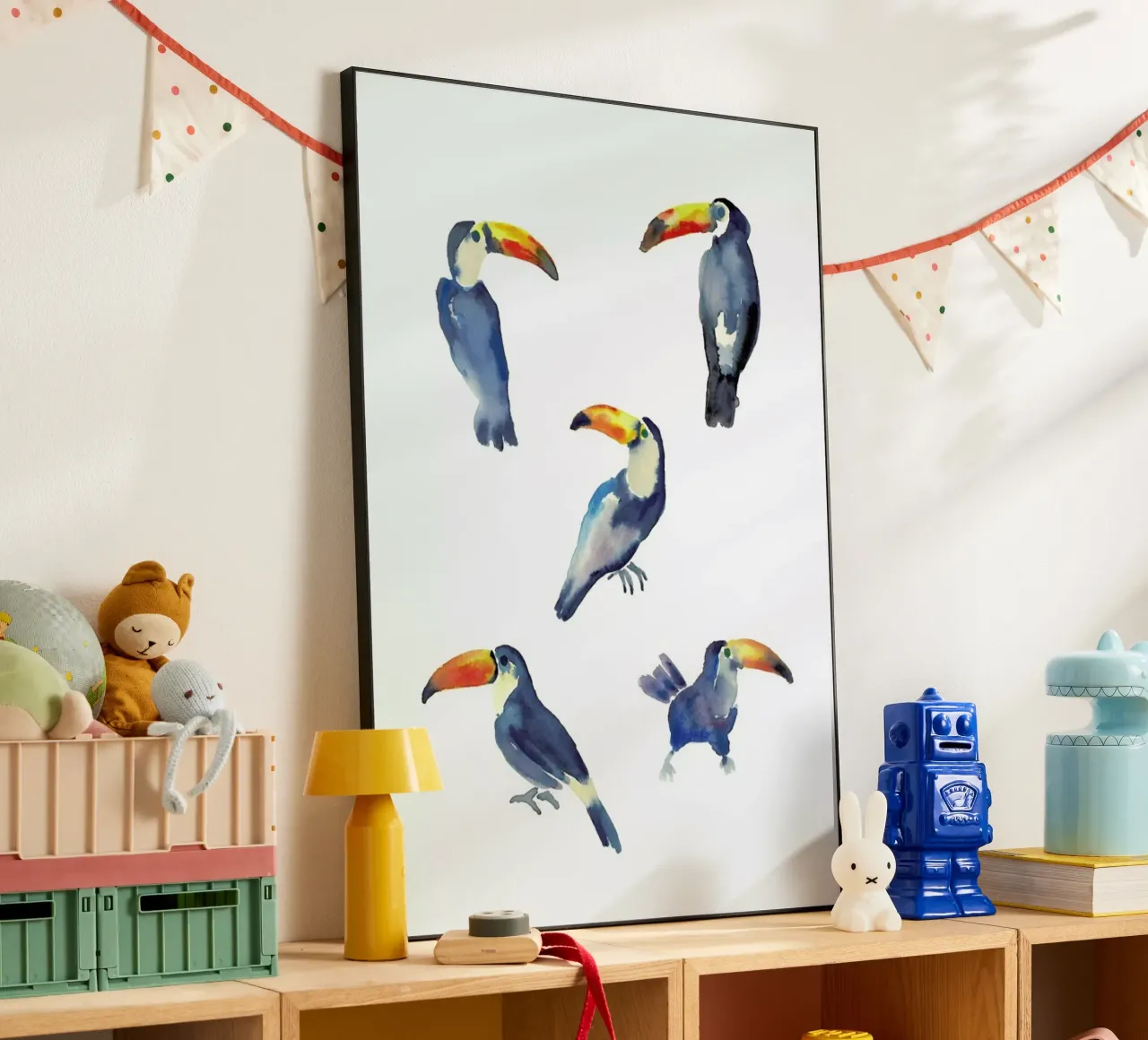 Toucan alluminio dibond da Farina Kuklinski