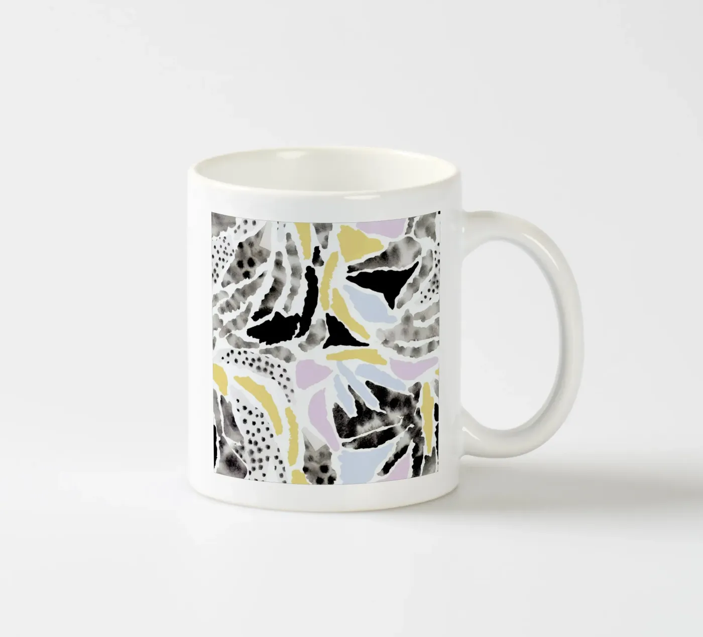 Pattern Pieces ceramic mug by Farina Kuklinski