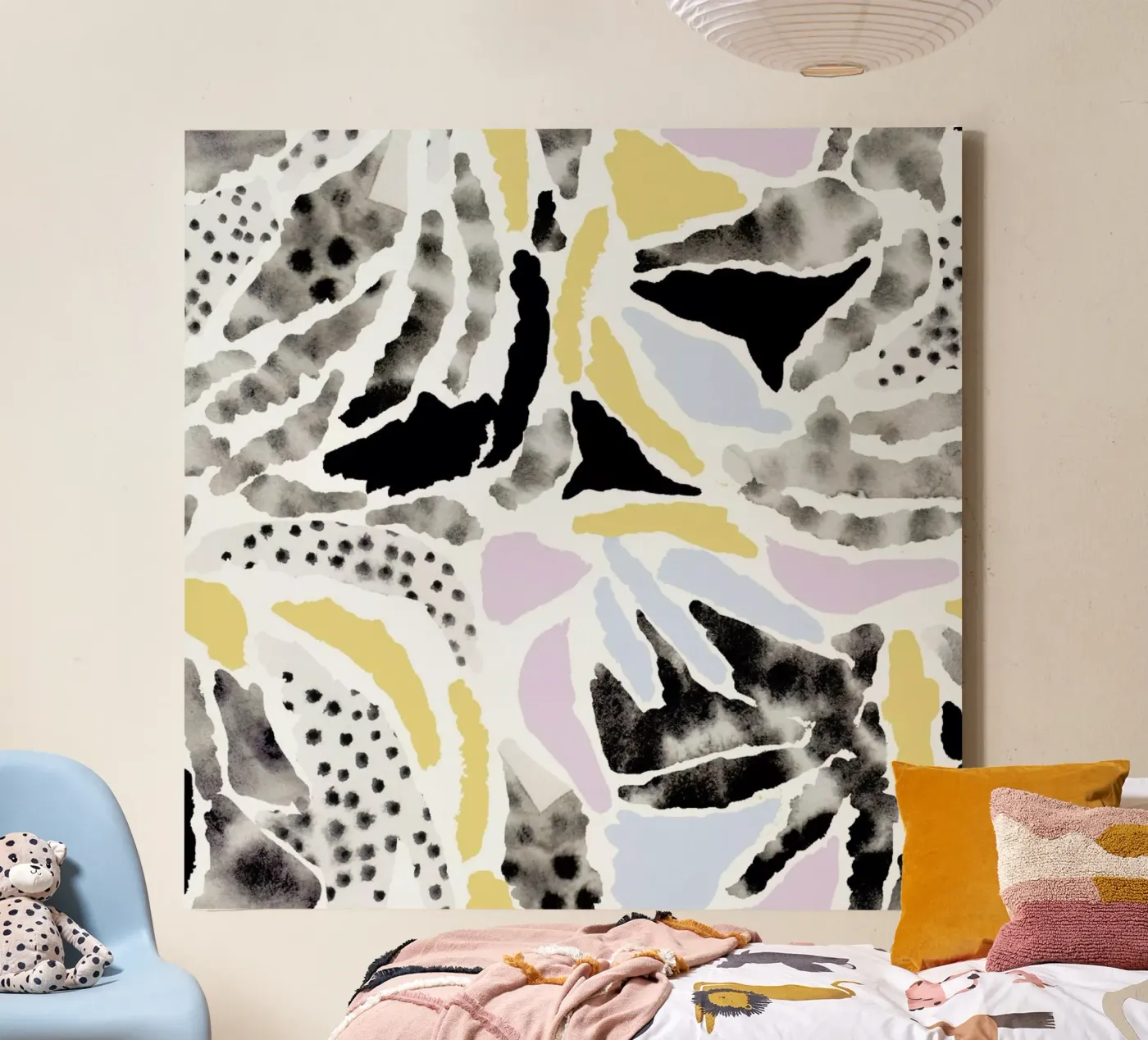 Pattern Pieces canvas by Farina Kuklinski