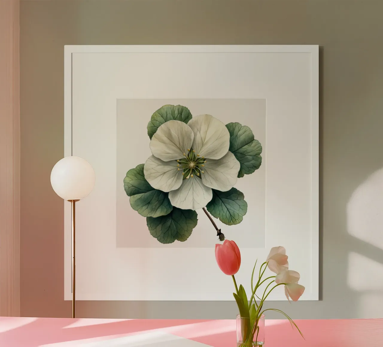 Bloem van de witte zuring poster van Bold Blooms