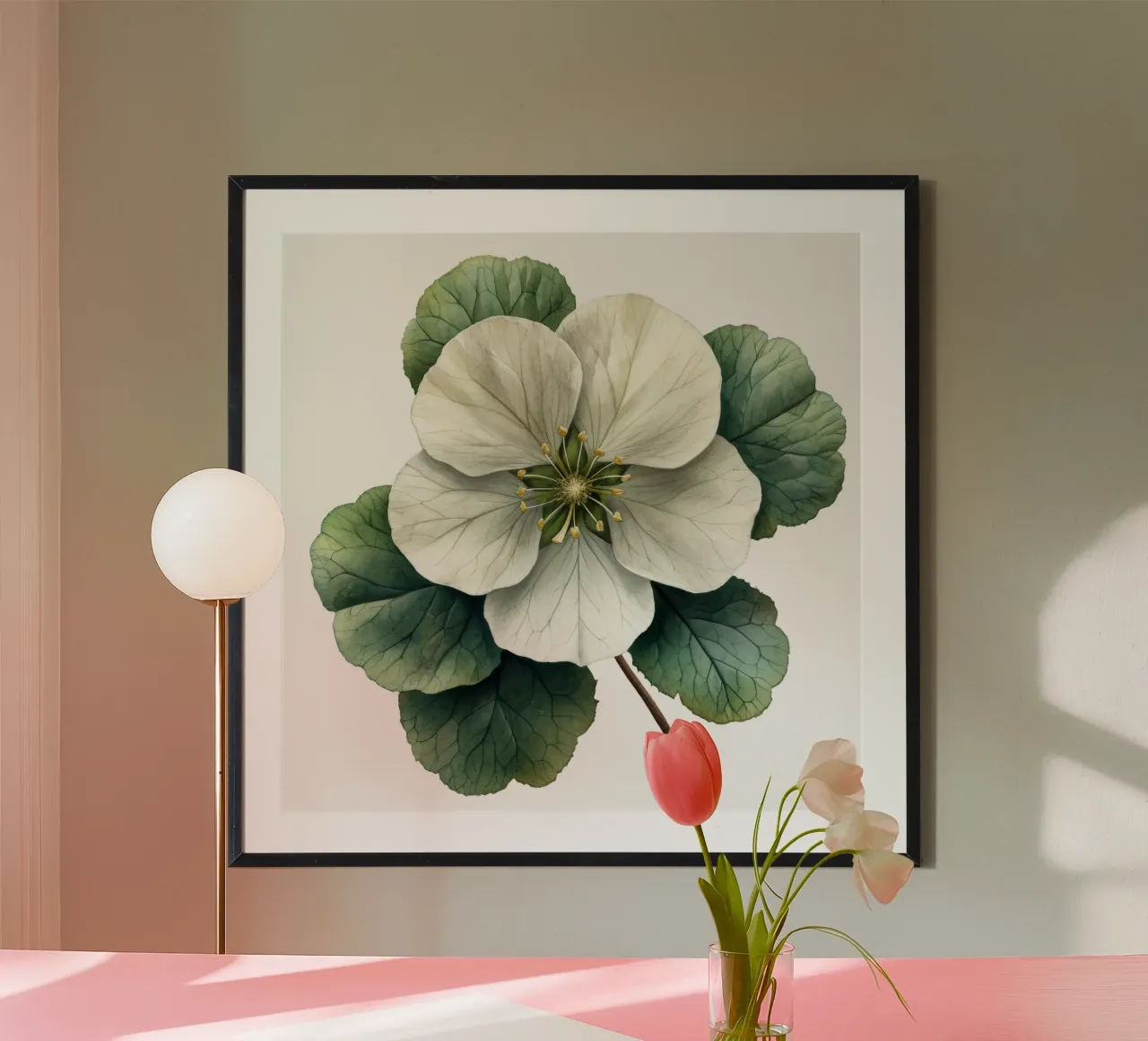 Bloem van de witte zuring poster van Bold Blooms