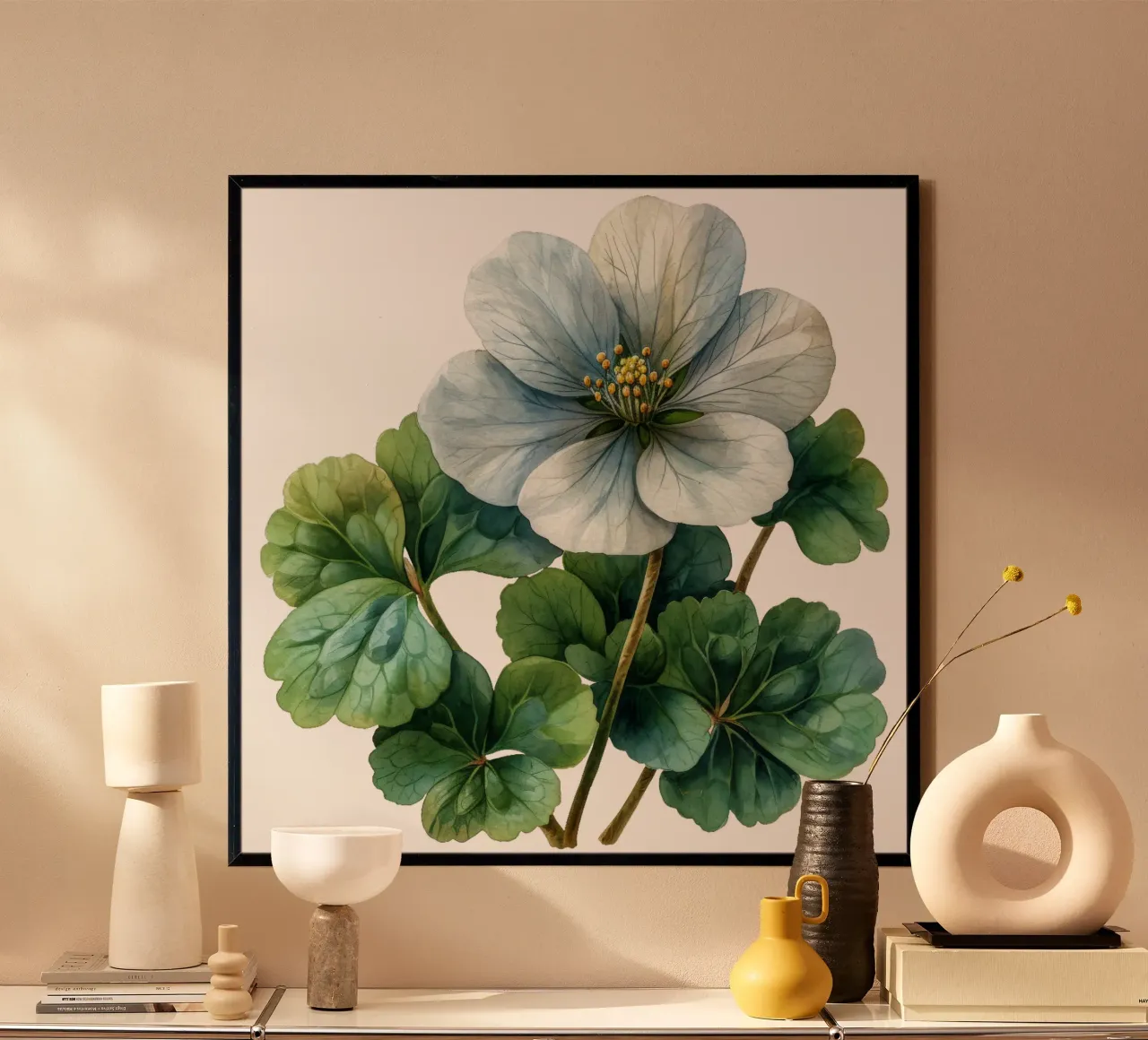 Bloem van de witte zuring poster van Bold Blooms