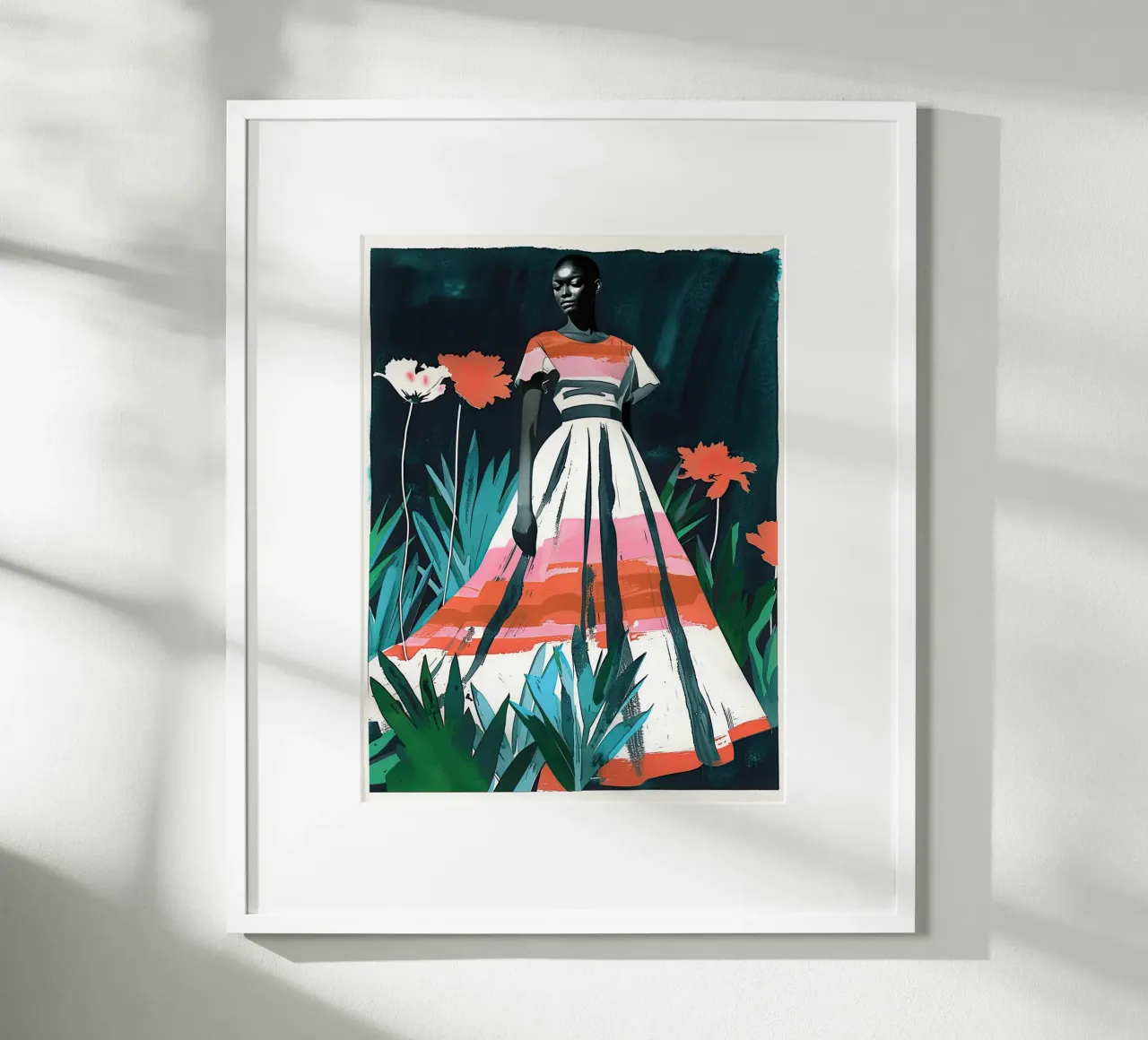 Donna in abito da sera poster con telaio in plastica da DaarbyN