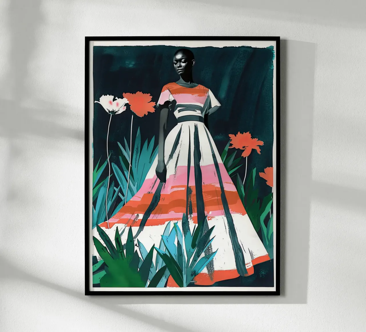 Donna in abito da sera poster con telaio in plastica da DaarbyN