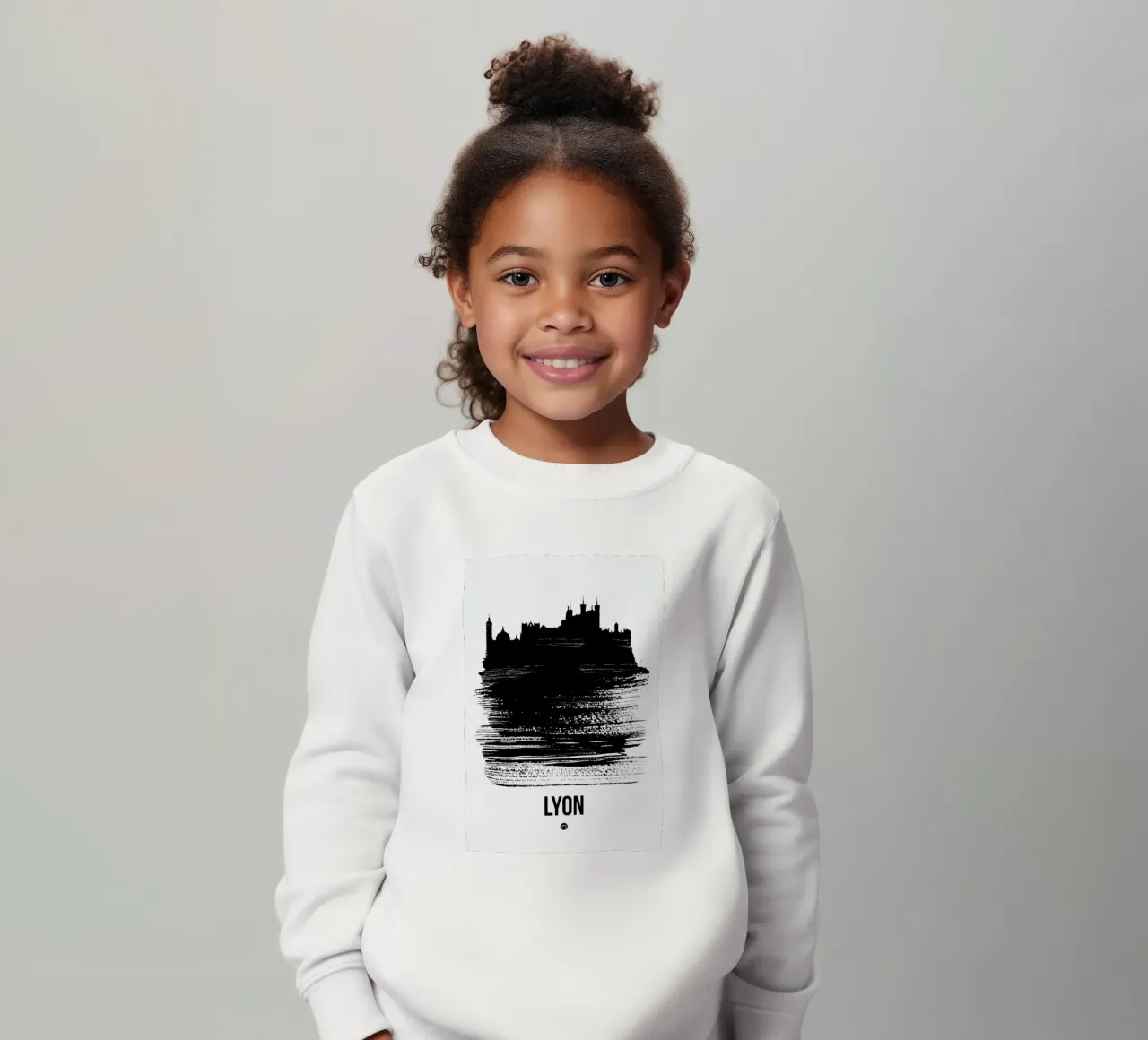 Lyon Skyline Brush Stroke felpa bambino da Naxart