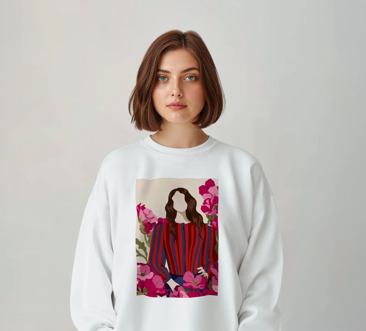 Conjunto de rayas Flores sudadera de Kamera Obskura