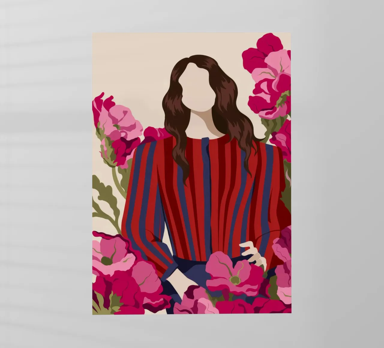 Fiori in abito a righe pellicola backlit da Kamera Obskura