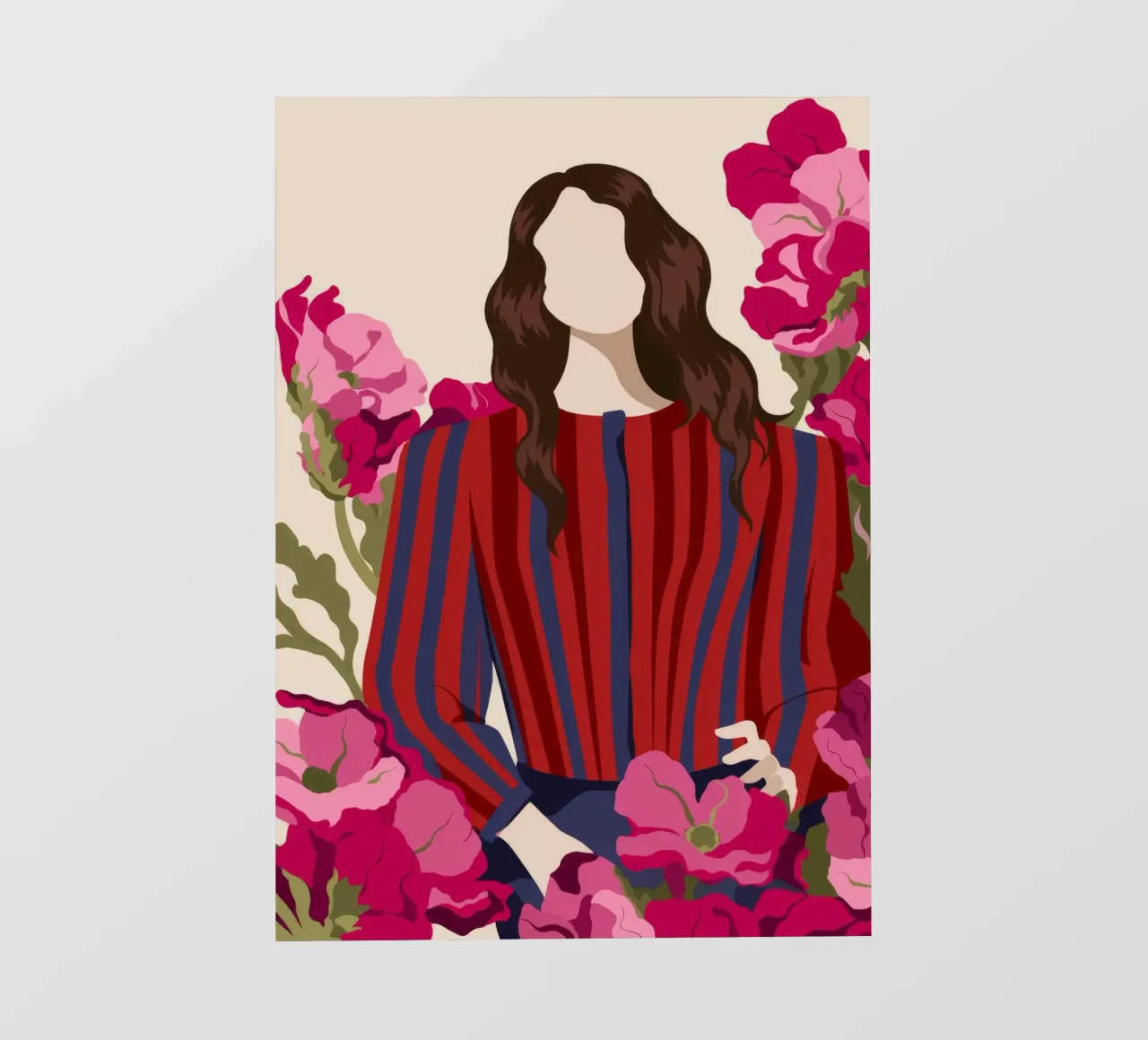 Fiori in abito a righe pellicola backlit da Kamera Obskura