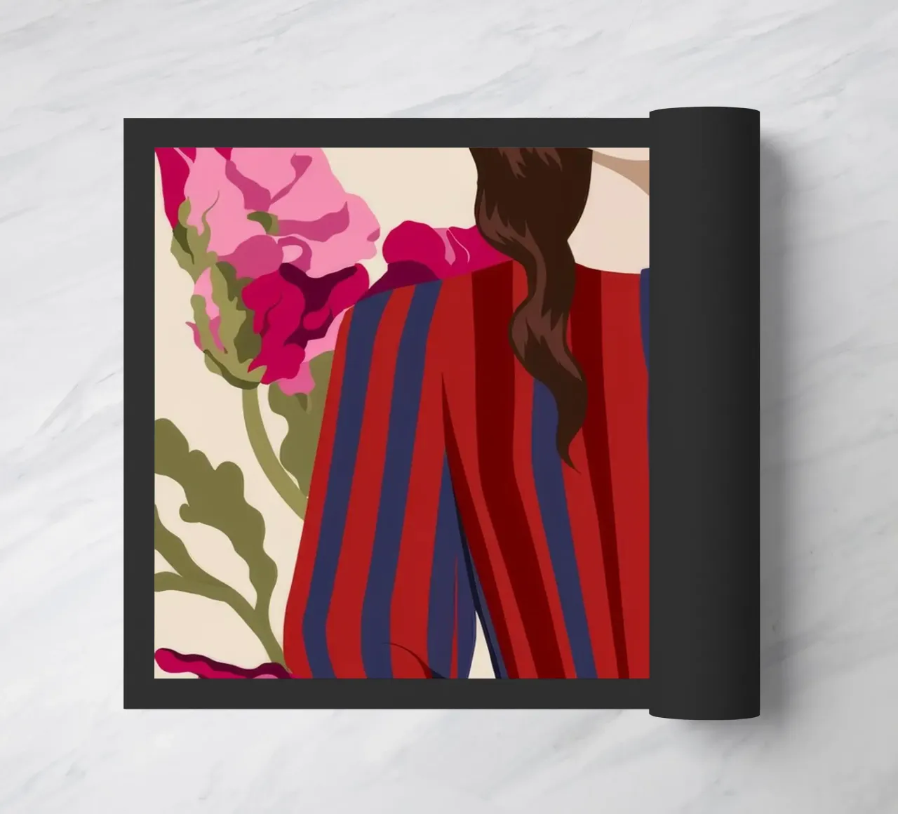 Fiori in abito a righe zerbino da Kamera Obskura