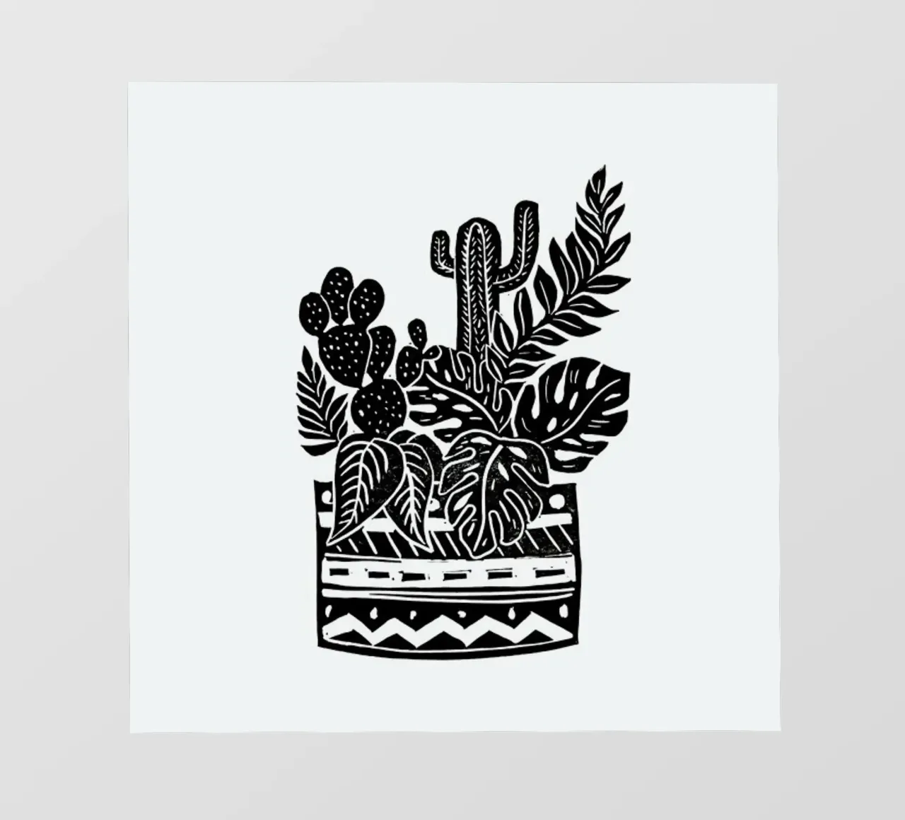 Botanical Pot telo in pvc da Bianca Green