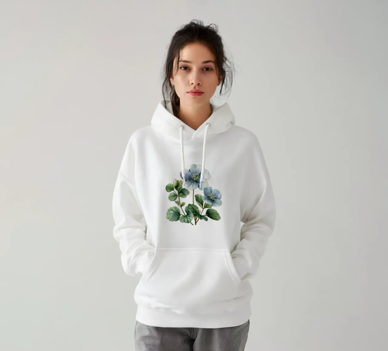 Fiore di acetosella felpa con cappuccio da Bold Blooms
