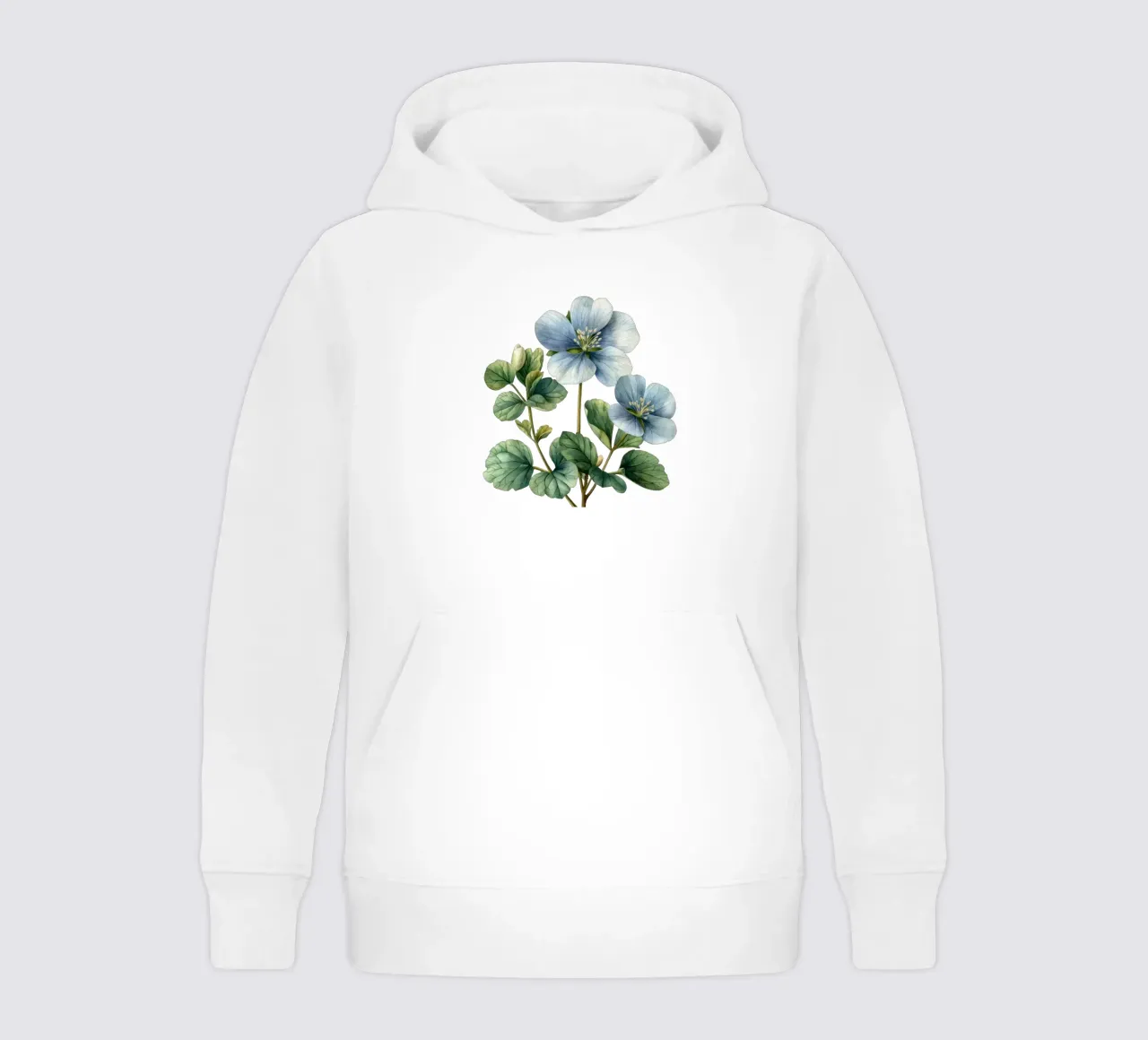 Wood Sorrel Flower kids hoodie by Bold Blooms
