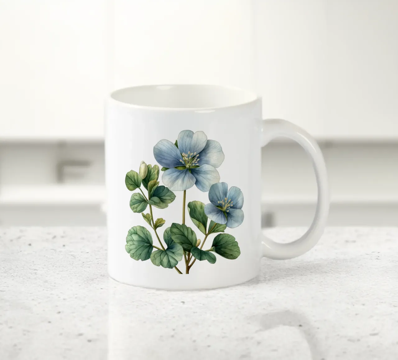 Bloem van de witte zuring keramische mok van Bold Blooms