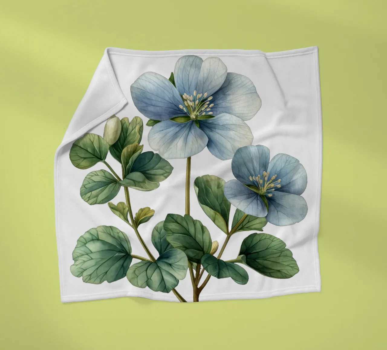 Wood Sorrel Flower fleece blanket by Bold Blooms