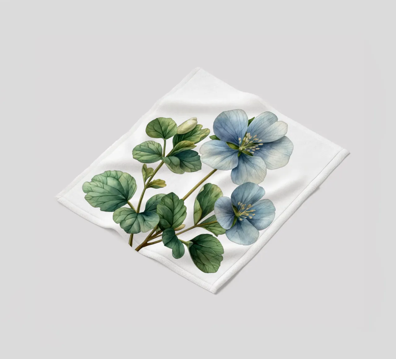 Wood Sorrel Flower fleece blanket by Bold Blooms