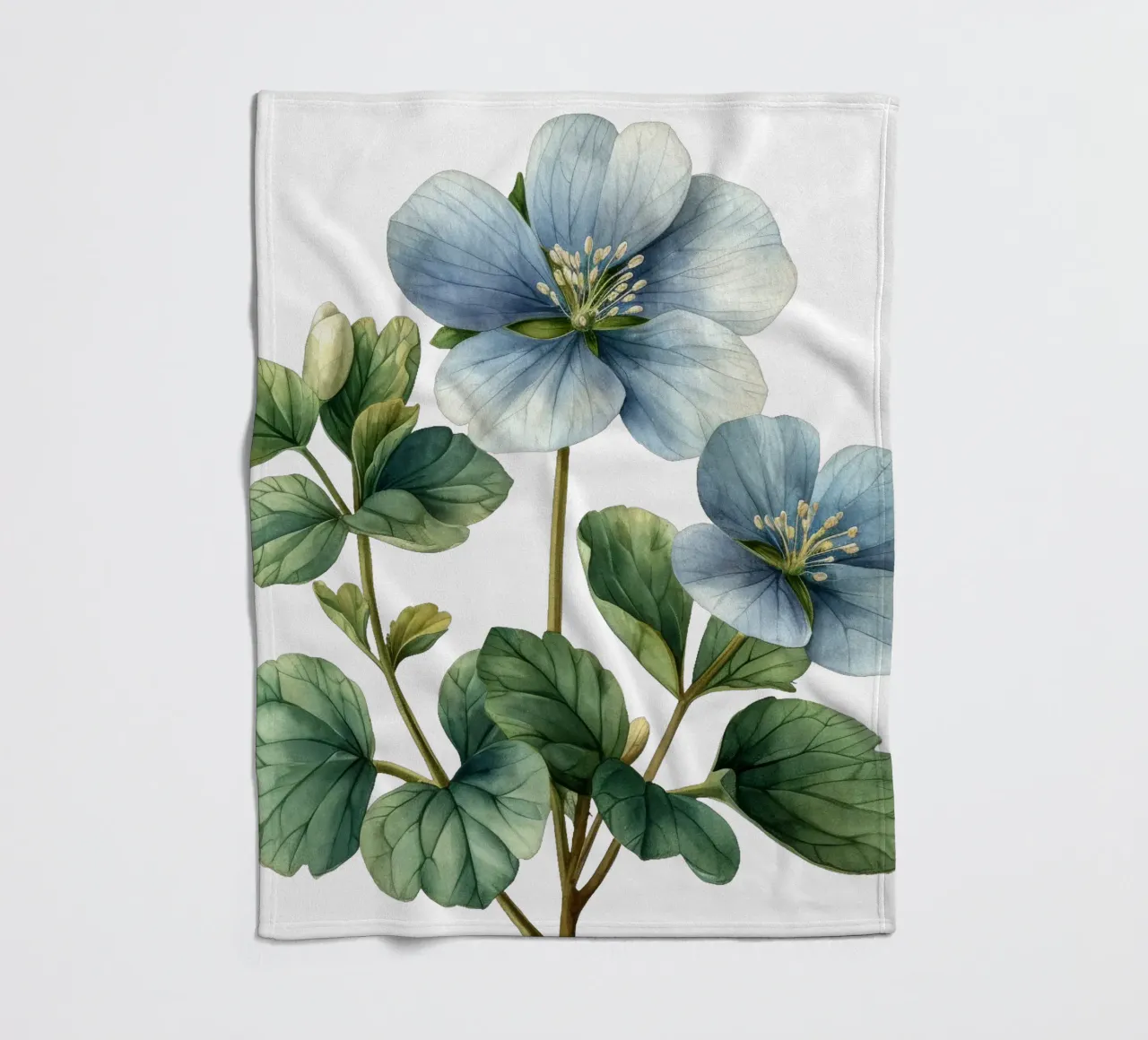 Wood Sorrel Flower fleece blanket by Bold Blooms