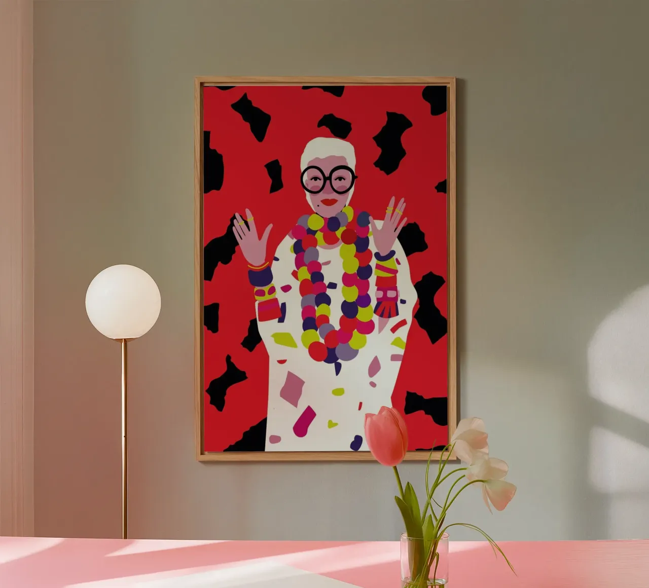 Iris Apfel alluminio dibond da Mariery Young