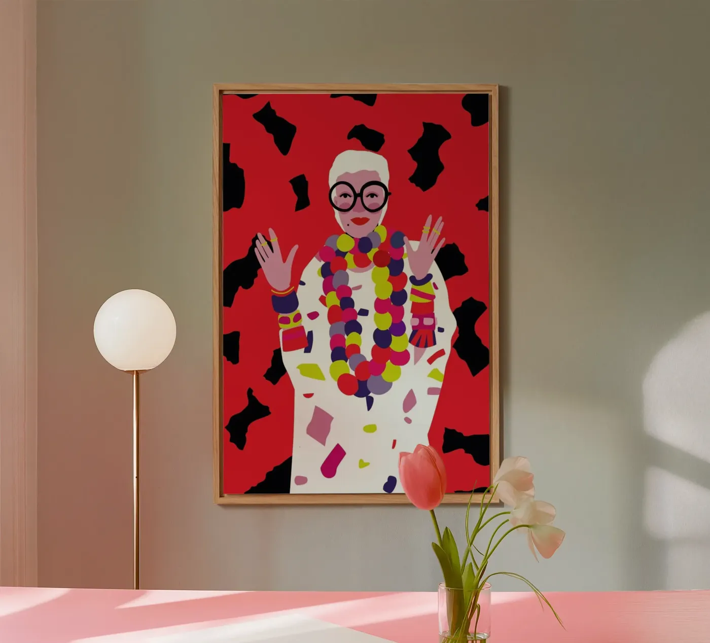 Iris Apfel alluminio dibond da Mariery Young