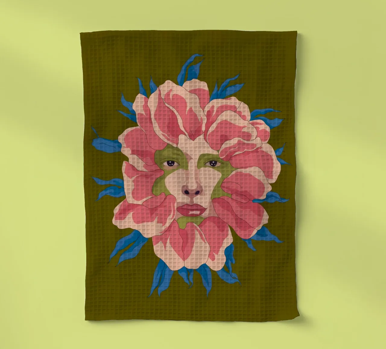 Fleur abstraite rose torchon de Kamera Obskura